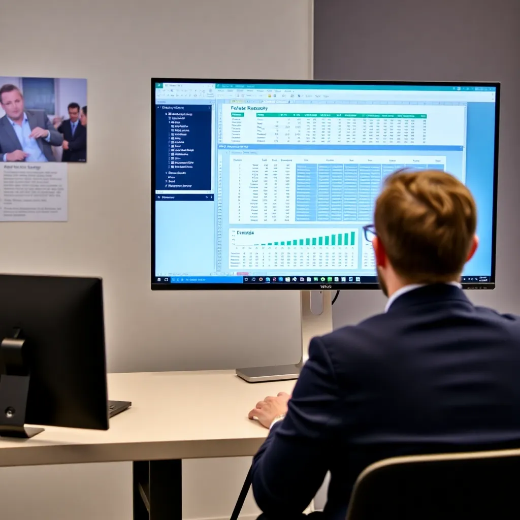 Professionele Excel-trainer tijdens een online les